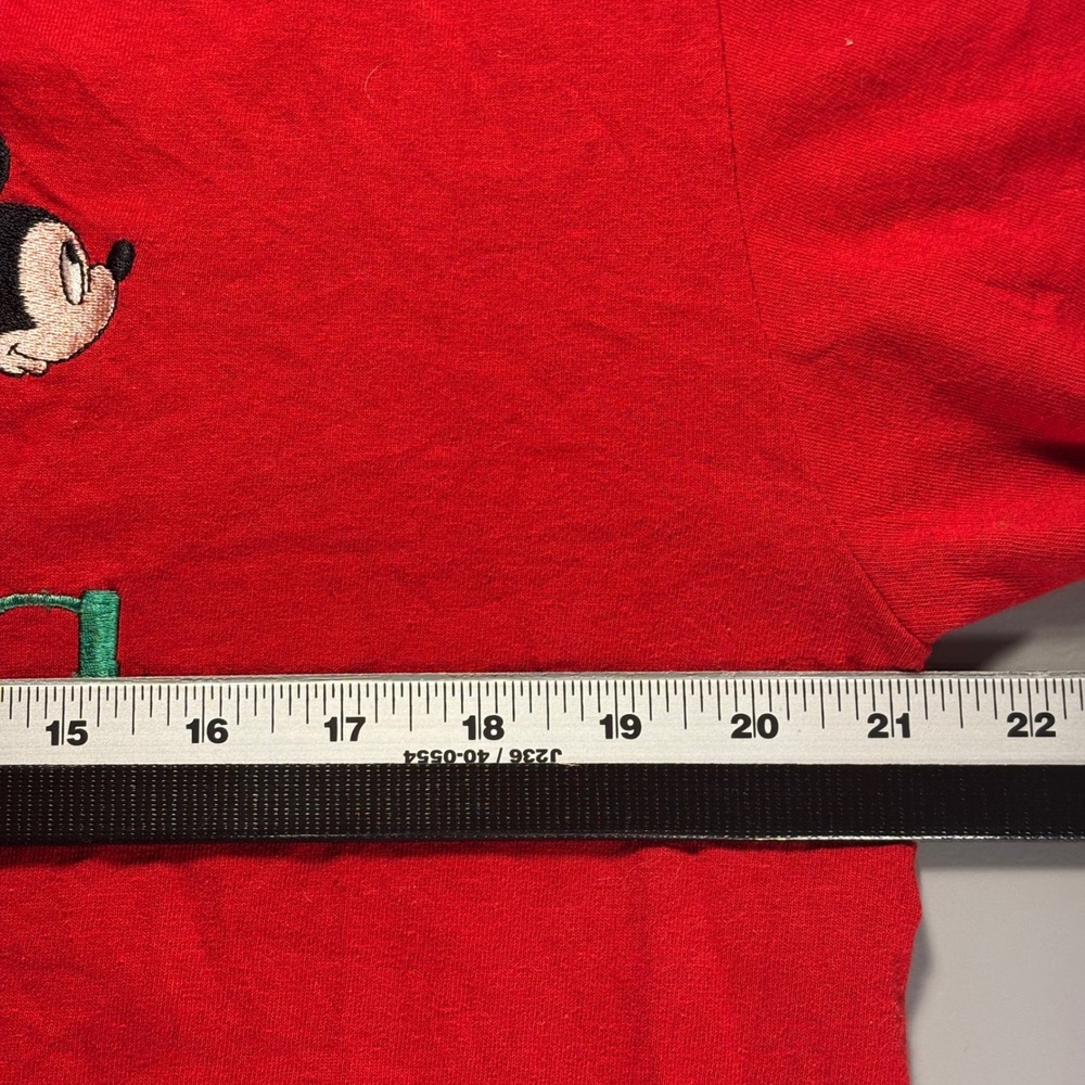 Vintage Mickey Unlimited Florida T-Shirt Red Embroidered Disney USA Made L - Picture 6 of 10